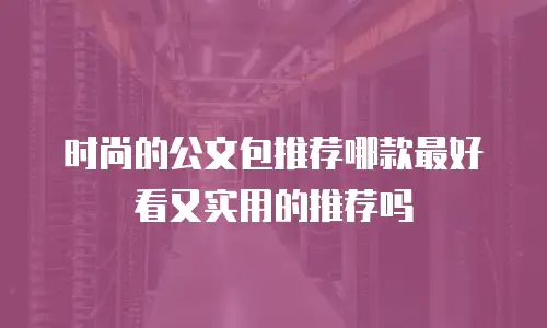 时尚的公文包推荐哪款最好看又实用的推荐吗