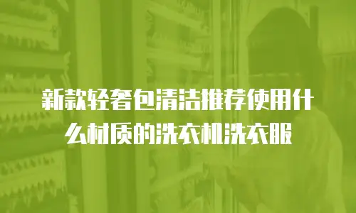 新款轻奢包清洁推荐使用什么材质的洗衣机洗衣服