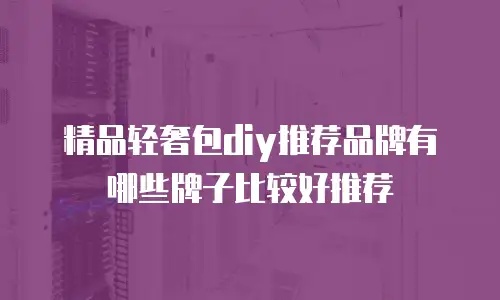 精品轻奢包diy推荐品牌有哪些牌子比较好推荐