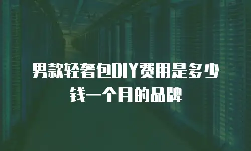 男款轻奢包DIY费用是多少钱一个月的品牌