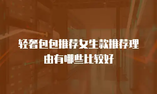 轻奢包包推荐女生款推荐理由有哪些比较好
