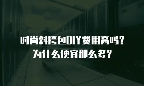 时尚斜挎包DIY费用高吗？为什么便宜那么多？