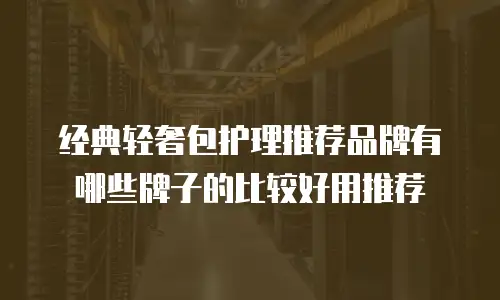 经典轻奢包护理推荐品牌有哪些牌子的比较好用推荐