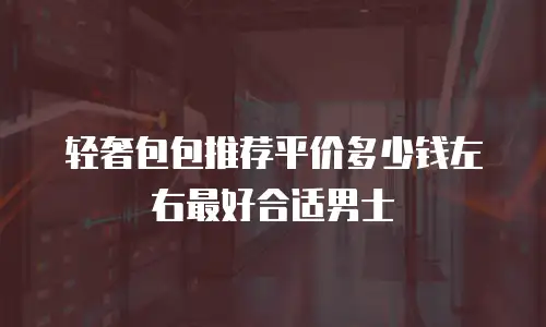 轻奢包包推荐平价多少钱左右最好合适男士