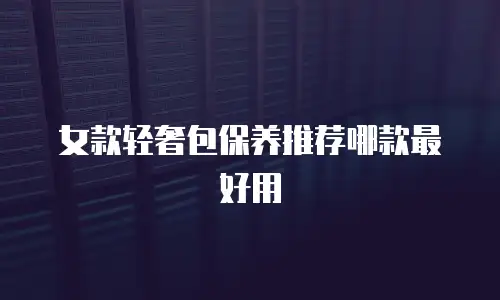 女款轻奢包保养推荐哪款最好用