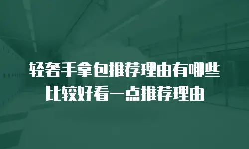 轻奢手拿包推荐理由有哪些比较好看一点推荐理由