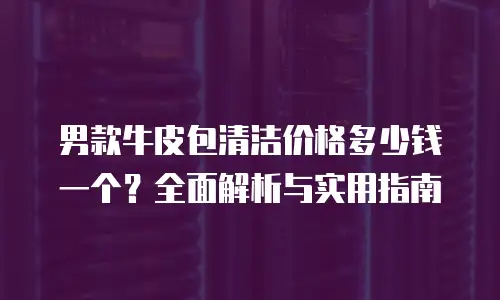 男款牛皮包清洁价格多少钱一个？全面解析与实用指南