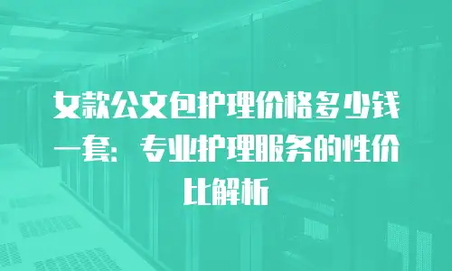 女款公文包护理价格多少钱一套：专业护理服务的性价比解析