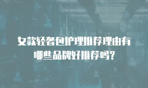女款轻奢包护理推荐理由有哪些品牌好推荐吗？