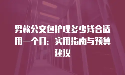 男款公文包护理多少钱合适用一个月：实用指南与预算建议