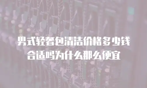 男式轻奢包清洁价格多少钱合适吗为什么那么便宜