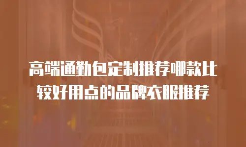 高端通勤包定制推荐哪款比较好用点的品牌衣服推荐