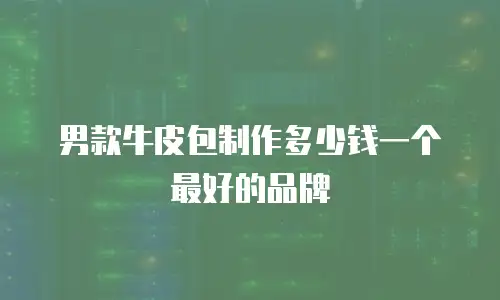 男款牛皮包制作多少钱一个最好的品牌