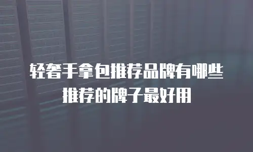 轻奢手拿包推荐品牌有哪些推荐的牌子最好用