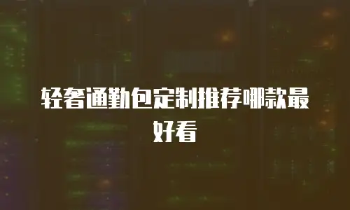 轻奢通勤包定制推荐哪款最好看