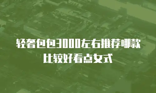 轻奢包包3000左右推荐哪款比较好看点女式