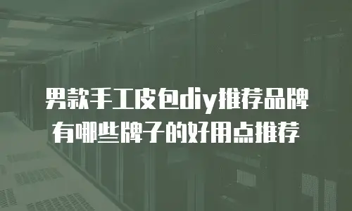 男款手工皮包diy推荐品牌有哪些牌子的好用点推荐