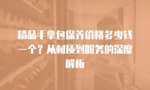 精品手拿包保养价格多少钱一个？从材质到服务的深度解析