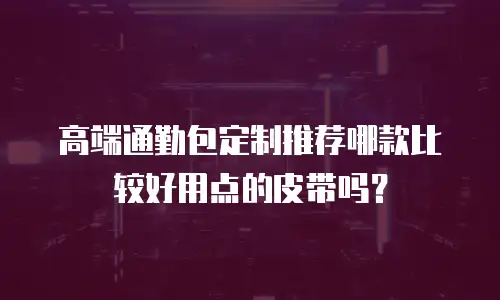 高端通勤包定制推荐哪款比较好用点的皮带吗？