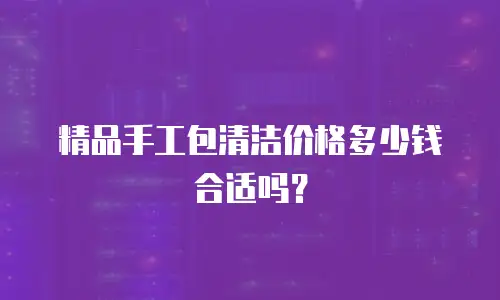 精品手工包清洁价格多少钱合适吗？