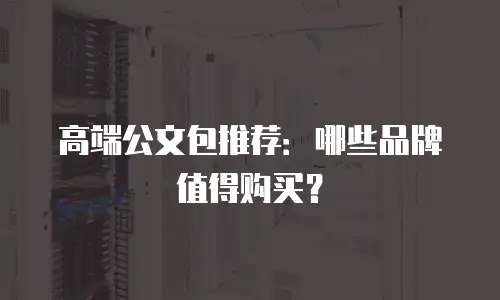 高端公文包推荐：哪些品牌值得购买？