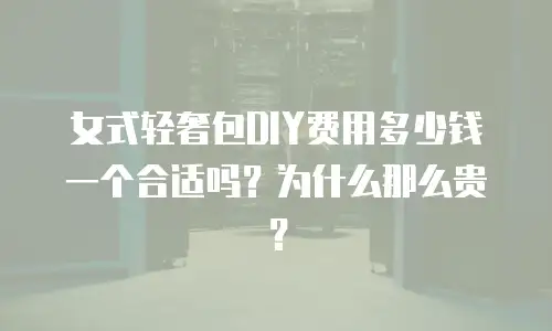 女式轻奢包DIY费用多少钱一个合适吗？为什么那么贵？