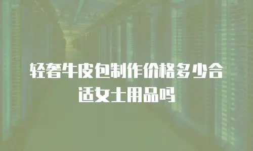 轻奢牛皮包制作价格多少合适女士用品吗