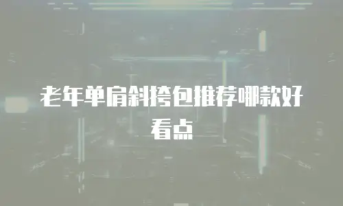 老年单肩斜挎包推荐哪款好看点