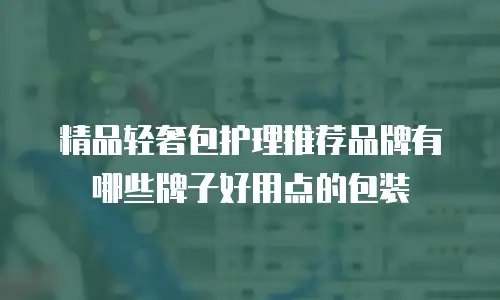 精品轻奢包护理推荐品牌有哪些牌子好用点的包装