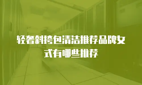 轻奢斜挎包清洁推荐品牌女式有哪些推荐
