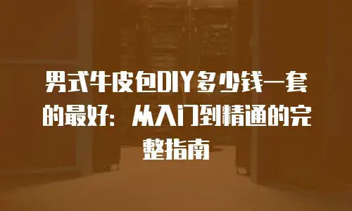 男式牛皮包DIY多少钱一套的最好：从入门到精通的完整指南