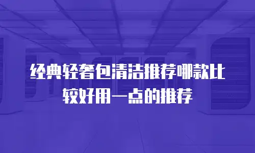 经典轻奢包清洁推荐哪款比较好用一点的推荐