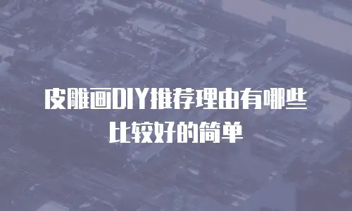 皮雕画DIY推荐理由有哪些比较好的简单