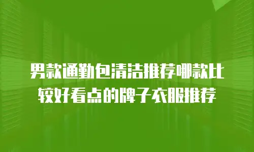 男款通勤包清洁推荐哪款比较好看点的牌子衣服推荐
