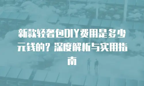 新款轻奢包DIY费用是多少元钱的？深度解析与实用指南