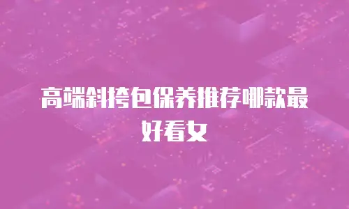 高端斜挎包保养推荐哪款最好看女