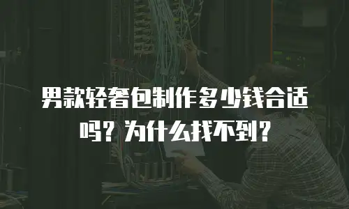 男款轻奢包制作多少钱合适吗？为什么找不到？