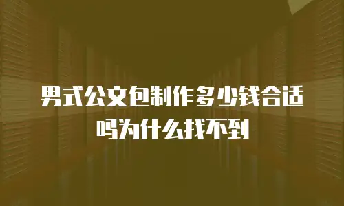 男式公文包制作多少钱合适吗为什么找不到