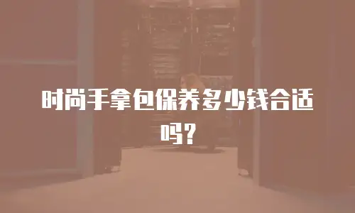 时尚手拿包保养多少钱合适吗？