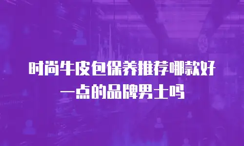 时尚牛皮包保养推荐哪款好一点的品牌男士吗