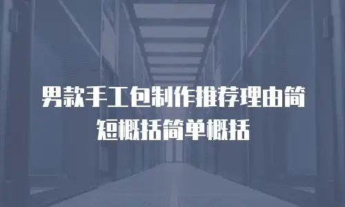 男款手工包制作推荐理由简短概括简单概括