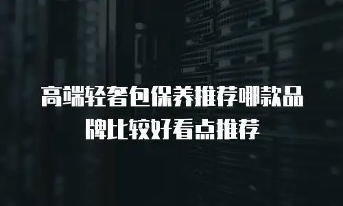 高端轻奢包保养推荐哪款品牌比较好看点推荐