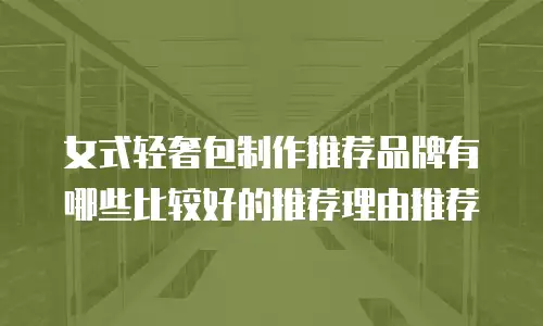 女式轻奢包制作推荐品牌有哪些比较好的推荐理由推荐