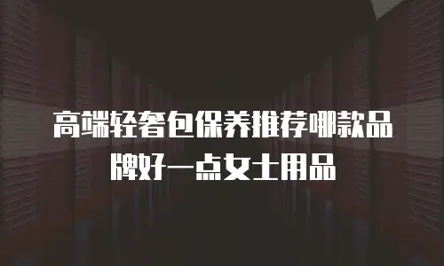 高端轻奢包保养推荐哪款品牌好一点女士用品
