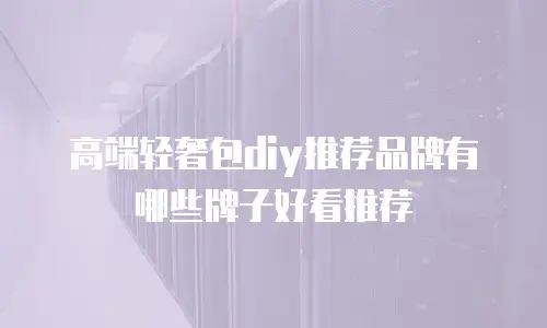 高端轻奢包diy推荐品牌有哪些牌子好看推荐