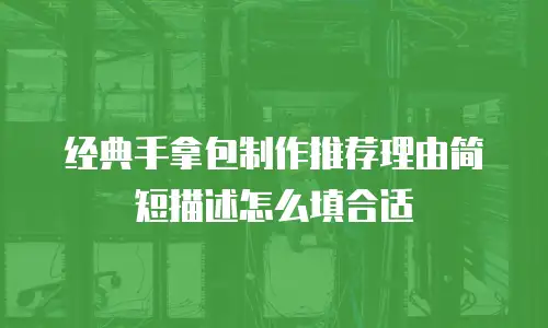 经典手拿包制作推荐理由简短描述怎么填合适