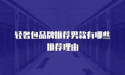 轻奢包品牌推荐男款有哪些推荐理由