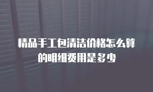 精品手工包清洁价格怎么算的明细费用是多少