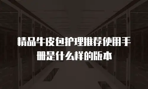 精品牛皮包护理推荐使用手册是什么样的版本