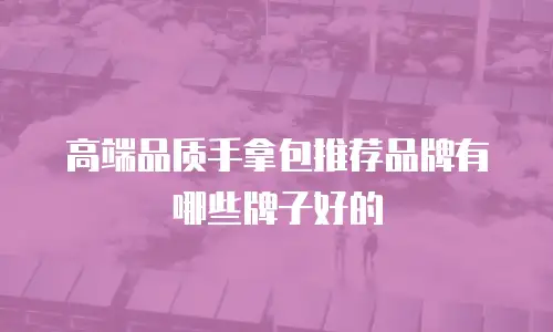 高端品质手拿包推荐品牌有哪些牌子好的